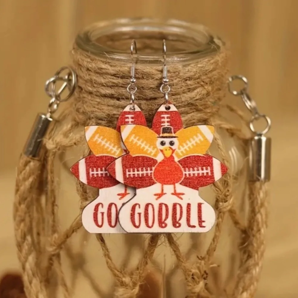 NWT! Thanksgiving & Autumn Wood Pierced Earrings! 1/$9 OR 2/$16 OR 3/$21!